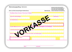 Bezahlen per Überweisung