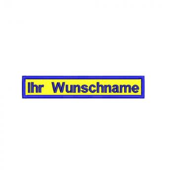 aufnaeher schrift block