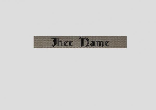 Namensband nach Bundeswehr Vorschrift Klett