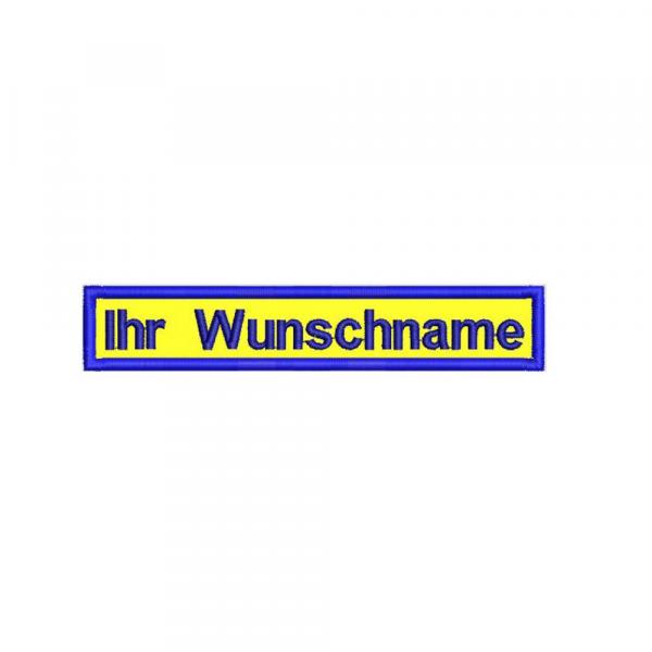 aufnaeher schrift block