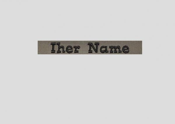 Namensband nach Bundeswehr Vorschrift Klett