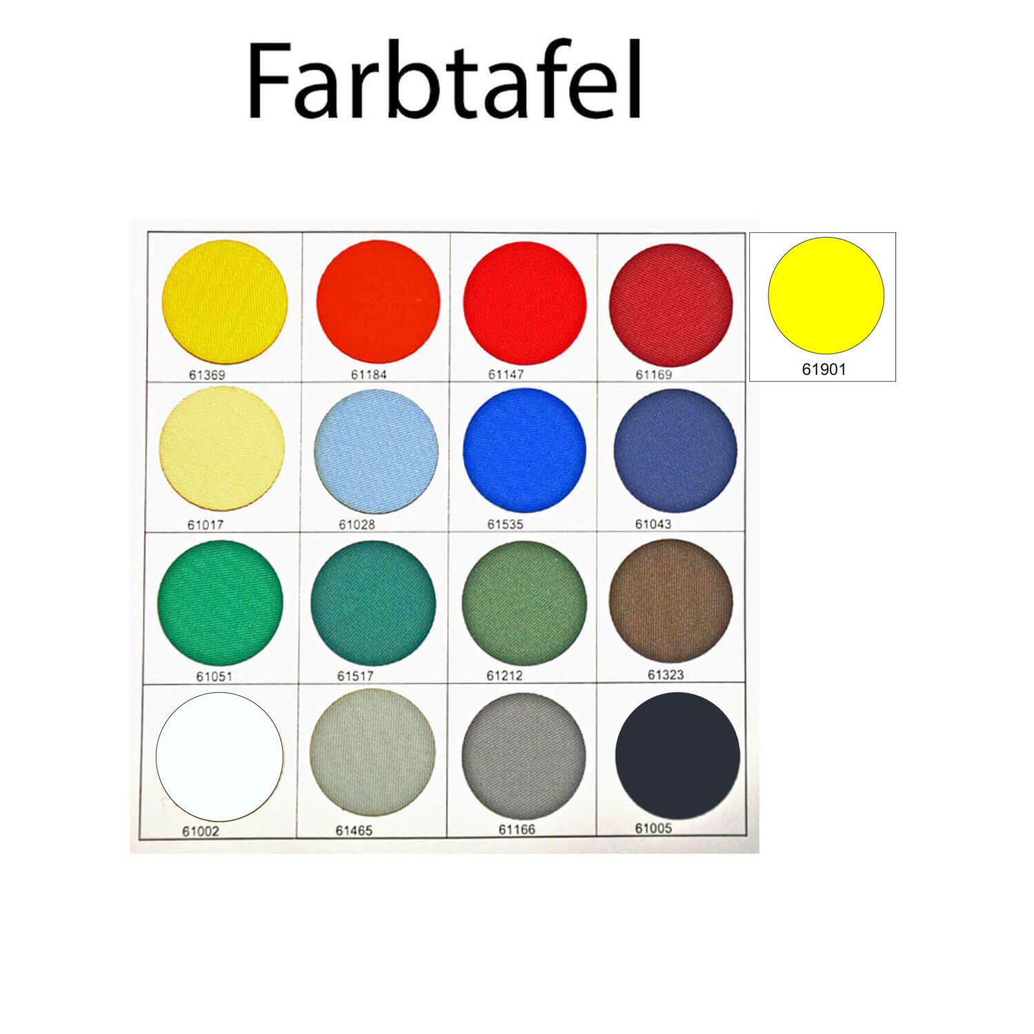 Patches Stickerei Farbkarte