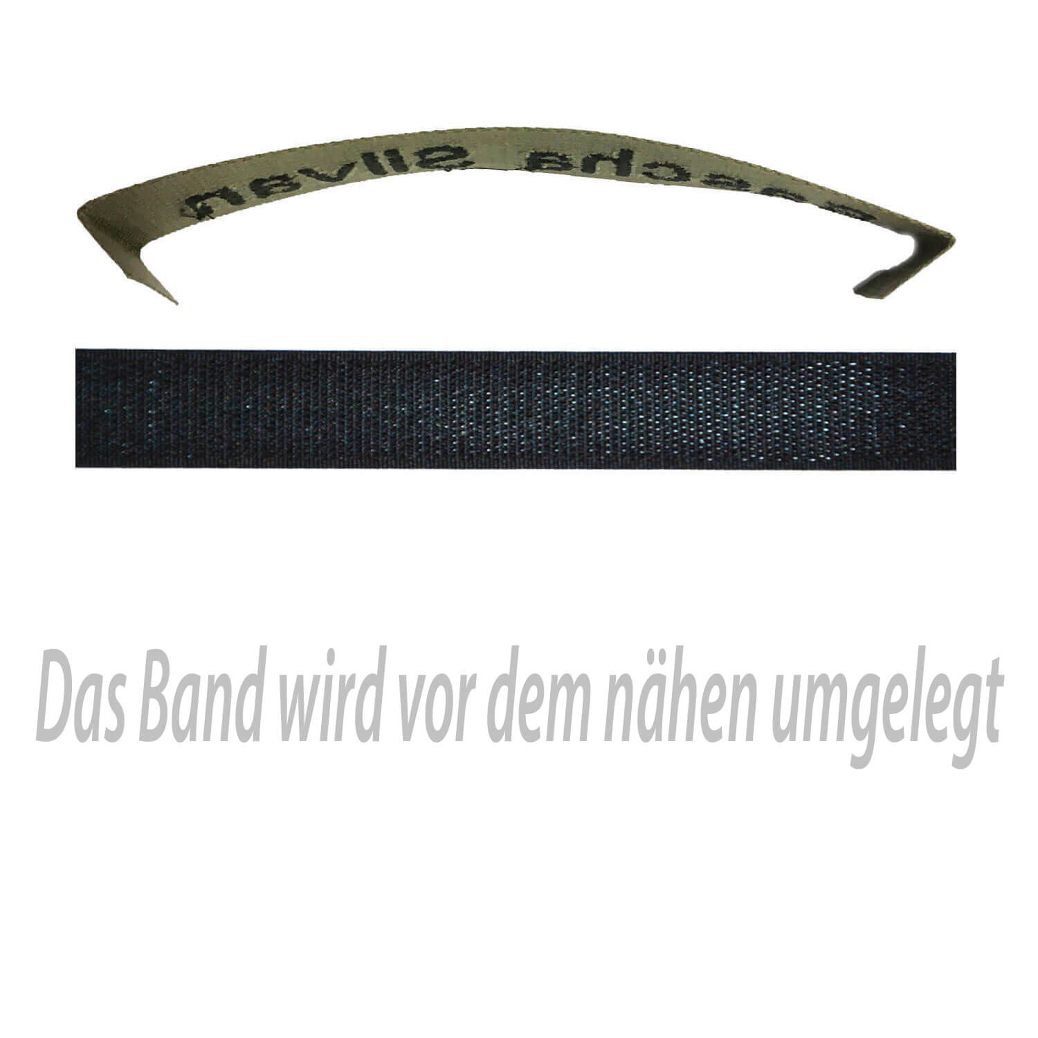 stickerei namensband umgelegt